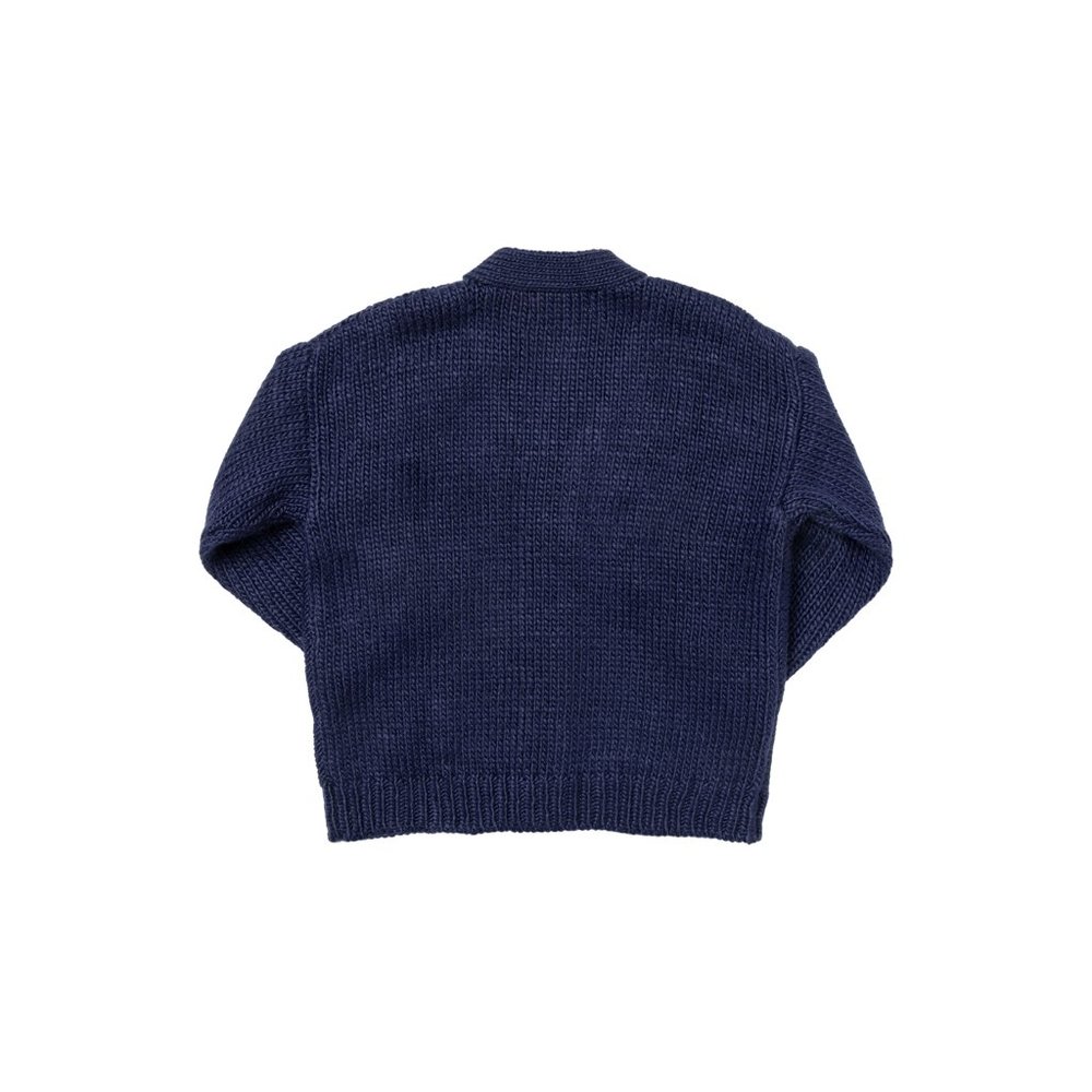 Pink Chicken Girls Grandpa Sweater in Navy Floral Embroidery - Picture 2 of 3